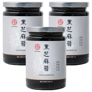真老 純黑芝麻醬 低溫烘焙, 350g, 3罐