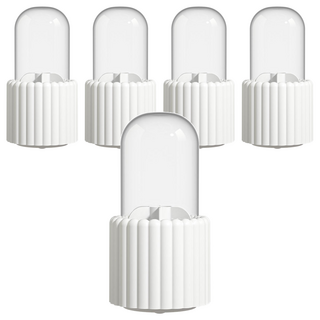 7822 Shop 生活選物 刷具旋轉收納筒 帶蓋防塵 24.5 x 13cm, 天使白色, 5個