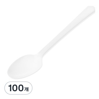 코멧 심플한 일회용 개별포장 숟가락 화이트, 1개입, 100개