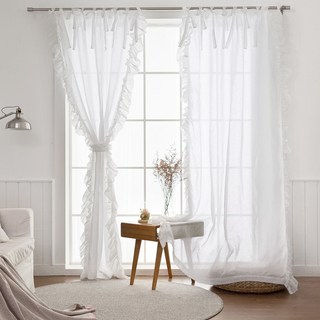 CARREDECO 波浪 中型紗簾, 白色