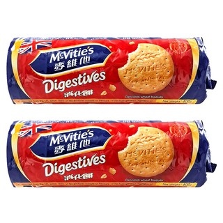 McVitie's 麥維他 消化餅 54%小麥粉+16%全麥粉製作 素食可用, 400g, 2包