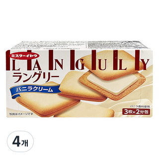 랑그리 크림 샌드 바닐라향, 66g, 4개