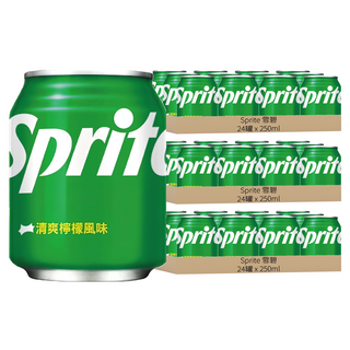 Sprite 雪碧 清爽檸檬風味, 250ml, 72罐