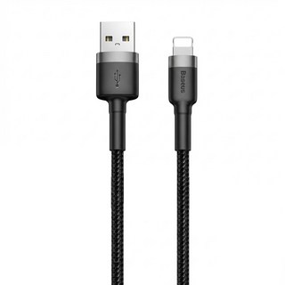 Baseus 倍思 卡福樂 充電傳輸線 USB/Micro雙面盲插 2.4A, 1m, 深空灰殼 + 黑色線, 1條