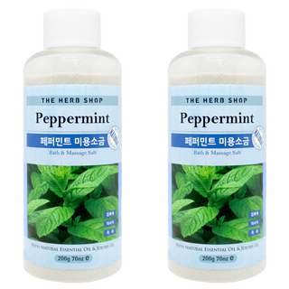 더허브샵 페퍼민트 마사지 미용소금, 2개