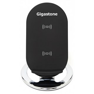 GIGASTONE 立達 10W 雙線圈無線快充充電盤 7.5W iPhone Qi兼容, 黑色, 1個