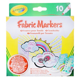 Crayola 繪兒樂 織品彩色馬克筆, 10色, 1組