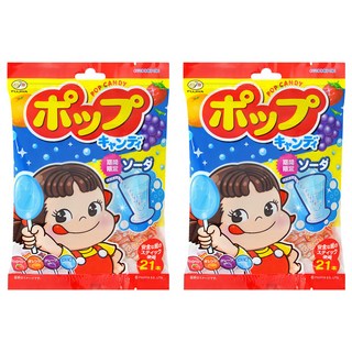 FUJIYA 不二家 POP棒棒糖 含21支, 121.8g, 2袋