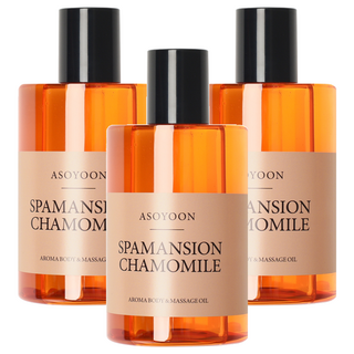 Asoyoon Spamansion系列 身體按摩油 植物油製作 肌膚保濕, 400ml, 3瓶