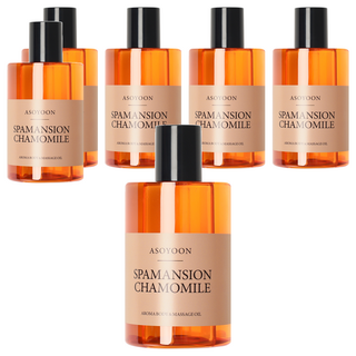 Asoyoon Spamansion系列 身體按摩油 植物油製作 肌膚保濕, 400ml, 6瓶