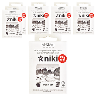 Mr&Mrs FRAGRANCE NIKI 車用香氛片 補充包 清新空氣, 6盒