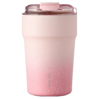 LocknLock 樂扣樂扣 Metro Cafe陶瓷塗層杯, 1個, 嬰兒粉水磨石(草莓冰沙), 400ml