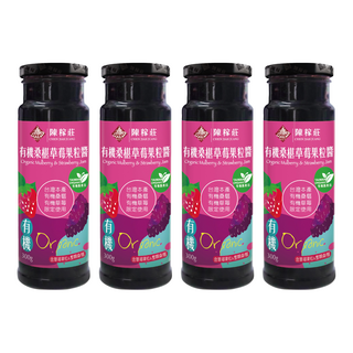 陳稼莊 有機桑椹草莓果粒醬, 300g, 4瓶