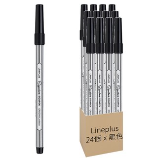 Lineplus 簽名簽字筆, 黑色, 24個