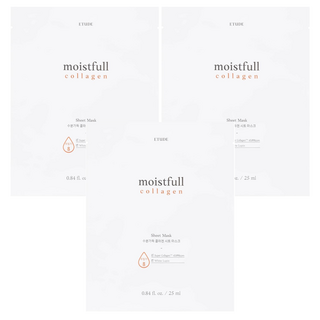 ETUDE Moisture Collagen 升級版高保濕精華面膜, 1片, 3片