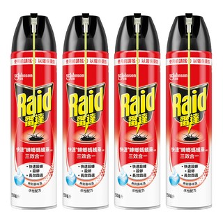 Raid 雷達 快速蟑螂螞蟻藥 無味, 550ml, 4罐
