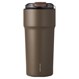 LocknLock 樂扣樂扣 Metro Cafe陶瓷塗層杯, 1個, 深棕色(黑巧克力拿鐵), 650ml