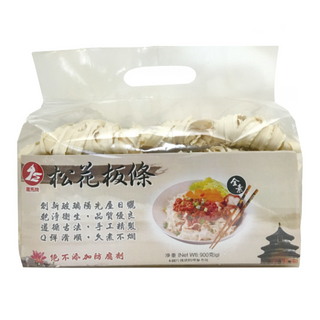 鷹馬牌 松花板條 Q彈滑順 久煮不爛 台灣傳統麵食, 900g, 1包