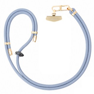 LEEU DESIGN 高質可調節金屬墊片編織手機掛繩, 午夜藍, 1條