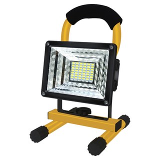 100W照明燈/探照燈，露營燈，帶紅藍警示燈，多角度旋轉，高亮度, 1個, 黑色 + 黃色