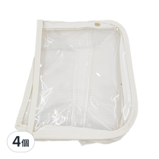 美得像專櫃 立體透明包包收納袋 A款 21.5 x 13.5 x 16.5cm, 白色, 4個