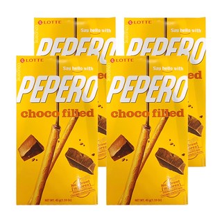 LOTTE PEPERO 巧克力夾心棒，45g, 4盒