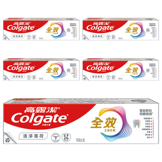 Colgate 高露潔 全效牙膏 清淨薄荷, 150g, 5條