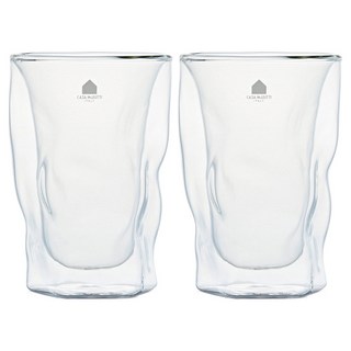 CASA MUUTTI 雙層耐熱玻璃造型杯 透明 450毫升, 2個