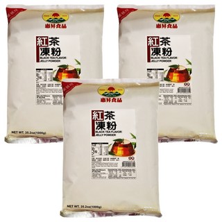 FAIRSEN 惠昇食品 紅茶凍粉, 純素可用 不含防腐劑 不含動物膠 速成簡便, 1kg, 3包