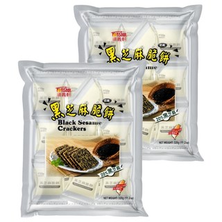 福義軒 黑芝麻脆餅, 口感豐富, 方便保存, 20%黑芝麻, 320g, 2袋