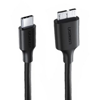 UGREEN 綠聯 USB Type-C轉Micro USB3.0 傳輸線, 1m, 黑色, 1條