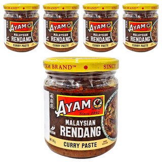 AYAM 雄雞標 馬來西亞 巴東仁當 咖哩醬, 185g, 5罐