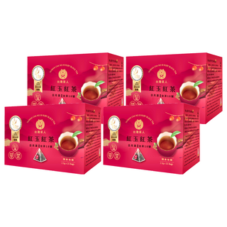 台灣茶人 100%金葉金獎台灣茶 日月潭紅玉紅茶, 2.5g, 15包, 4盒