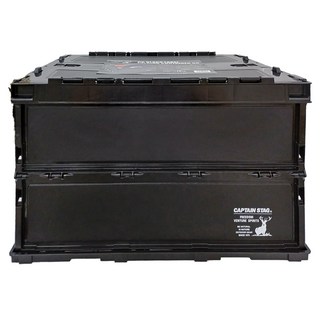 CAPTAIN STAG 鹿牌 CS經典款可折疊收納箱 50L 黑色, 1層