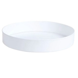 捷華 旋轉調味料收納盤 白色 ABS材質, 小(25.2 x 25.2 x 6.5cm), 1個