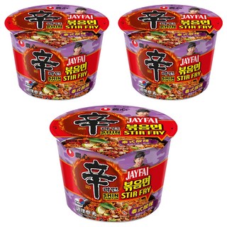 NONGSHIM 農心 辛炒麵 泰式酸辣味 大碗麵 103g, 3入