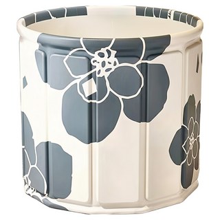 HOUDER 免安裝泡澡桶 80 x 65cm 星辰黑 摺疊收納省空間 輕鬆享受沐浴時光, 1個