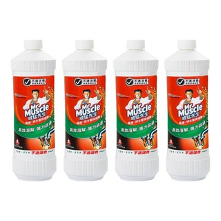 威猛先生 馬桶/排水管疏通劑 高效溶解 強力疏通, 960ml, 4瓶