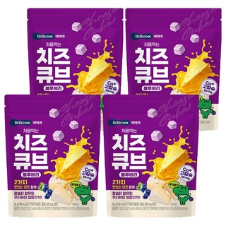 BEBECOOK 第一次吃起司塊, 16g, 4包, 藍莓口味