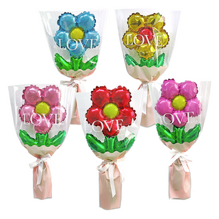 Titan 生日紀念日求婚團體派對活動花束氣球5件組, 混合色, 1套