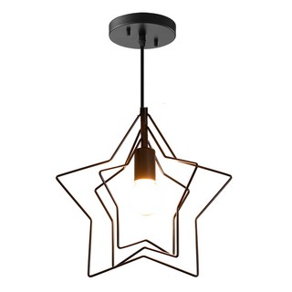 honey comb 北歐風旋轉星星餐廳吊燈 簡約時尚 提升居家品味, 1入, 黑