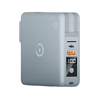 台灣 My Style 磁吸萬能行動電源, WPB01, 水泥灰