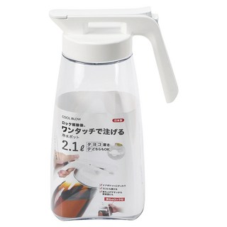 PEARL LIFE 珍珠金屬 可橫放冷水壺, 白色, 2.1L, 1個