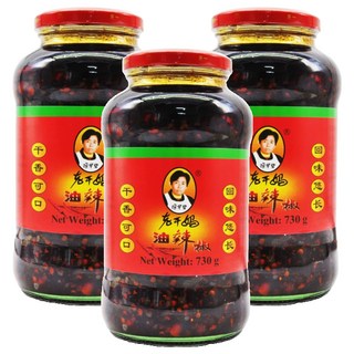老干媽 油辣椒醬, 730g, 3個