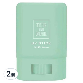 MOTHER AND DAUGHTER 透明防水UV親子防曬棒 防蚊加強 SPF50+ PA++++, 15g, 2個
