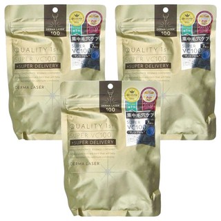 DERMA LASER Quality First 皇后面膜 VC100修護 金色, 7片, 3袋