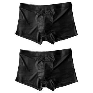 homer 生活家 石墨烯冰絲涼感平口內褲 2件, 4XL, 黑色