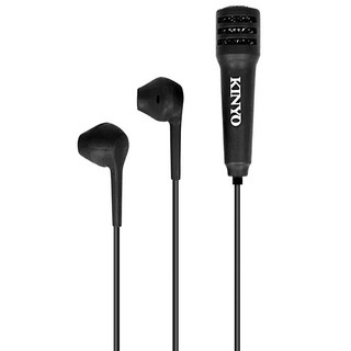 Kinyo 超迷你自嗨神器 耳機88g + 麥克風, IPEM-859, 黑色, 1盒