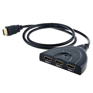 Alanview HDMI 三進一出切換器 v1.3 帶HDMI輸出線 FHD 1080P,輕鬆切換訊號源, VK301C, 1個