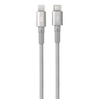 pqi 勁永 iCable CL150, USB-C to Lightning 傳輸線, 支援iPhone, iPad, iPod, 150cm, 北極銀, 1個
